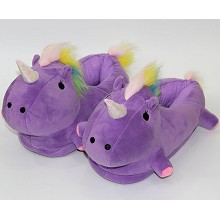 unicorn plush shoes slippers a pair