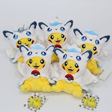 5inches Pokemon pikachu plush dolls set(5pcs a set)