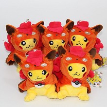 5inches Pokemon pikachu plush dolls set(5pcs a set...