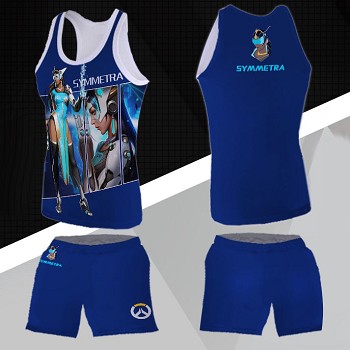 Overwatch Symmetra vest+short pants a set