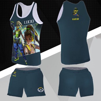 Overwatch Lucio vest+short pants a set