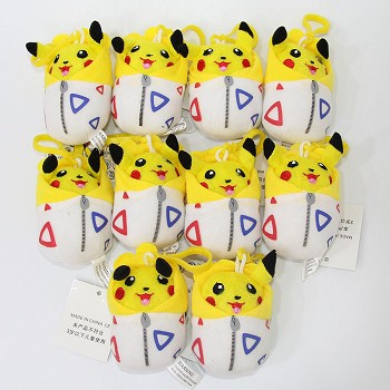 4inches Pokemon pikachu plush dolls set(10pcs a set)