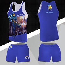 Overwatch Pharah vest+short pants a set