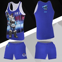 Overwatch Mei vest+short pants a set