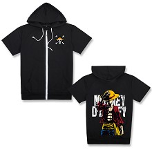 One Piece Luffy short sleeve hoodie