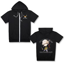 One Piece Law short sleeve hoodie