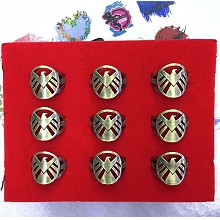 Agents of S.H.I.E.L.D. rings set(9pcs a set)