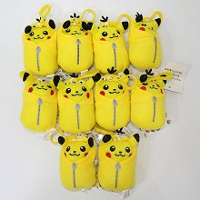 4inches Pokemon pikachu plush dolls set(10pcs a se...