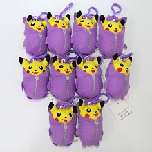 4inches Pokemon pikachu plush dolls set(10pcs a set)