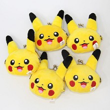 3inches Pokemon pikachu plush key chain bags set(5...