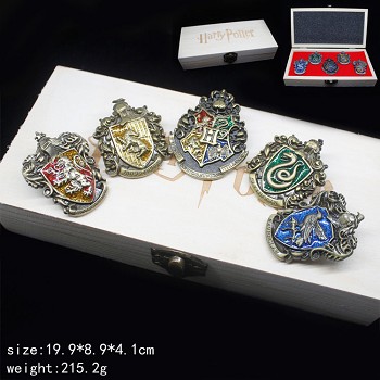 Harry Potter brooches pins set(5pcs a set)