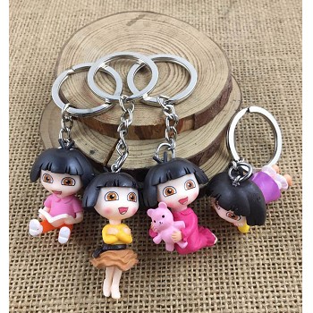 Dora the Explorer figure doll key chains set(4pcs a set)