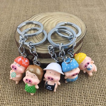 Mcdull figure doll key chains set(5pcs a set)