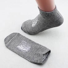 Attack on Titan cotton short socks a pair