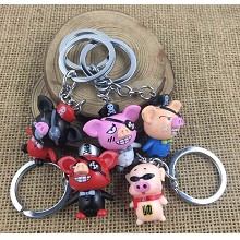 The other anime figure doll key chains set(5pcs a ...