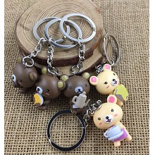 Rilakkuma figure doll key chains set(5pcs a set)