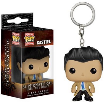 Funko-POP Supernatural Castiel figure doll key chain