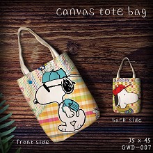 Snoopy canvas shopping bag hand bag