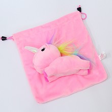 Unicorn plush drawing bag 21*19CM