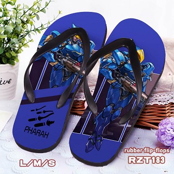 Overwatch Reinharot rubber flip-flops shoes slippers a pair