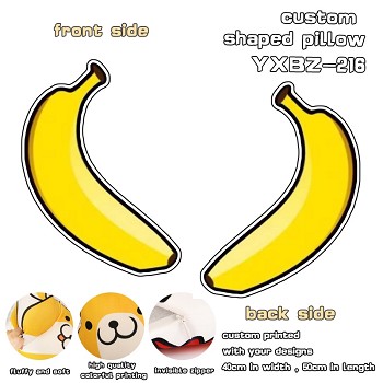 Banana custom shaped pillow