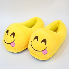 11inches Emoji plush shoes slippers a pair