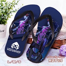 Overwatch Widowmaker rubber flip-flops shoes slipp...