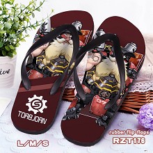 Overwatch Torbjora rubber flip-flops shoes slipper...