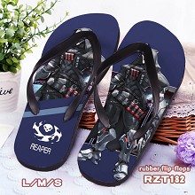 Overwatch Reinharot rubber flip-flops shoes slippers a pair