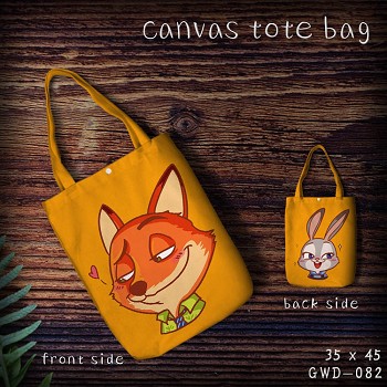 Zootopia canvas tote bag shopping bag