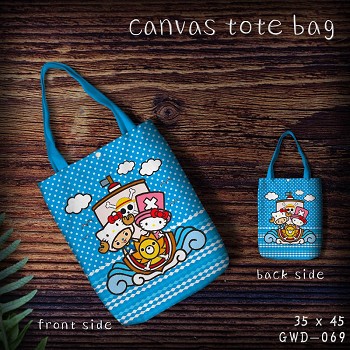 One Piece canvas tote bag shopping bag