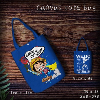 One Piece canvas tote bag shopping bag