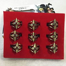 Naruto rings set(9pcs a set)