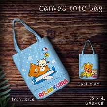 Rilakkuma canvas tote bag shopping bag