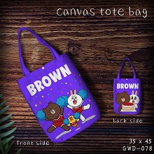 Bear Brown canvas tote bag shopping bag