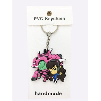 Overwatch two-sided key chain