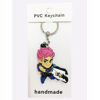 Overwatch two-sided key chain