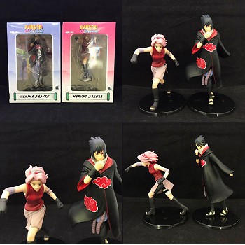 Naruto Sasuke and Haruno Sakura figures set(2pcs a set)