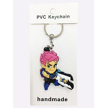 Overwatch two-sided key chain