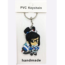 Overwatch two-sided key chain