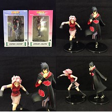 Naruto Sasuke and Haruno Sakura figures set(2pcs a...