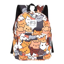 Neko Atsume polyester backpack bag