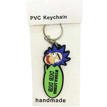 Rick and Morty two-sided key chain