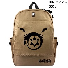 Fullmetal Alchemist canvas backpack bag