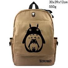 Totoro canvas backpack bag