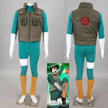 Naruto Rock Lee cosplay cloth dress set(5pcs a set)