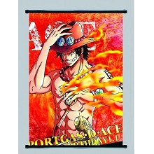 One Piece ACE anime wallscroll