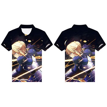 Fate anime polo t-shirt