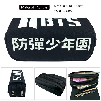 BTS canvas pen bag pencil bag