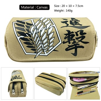 Attack on Titan canvas pen bag pencil bag